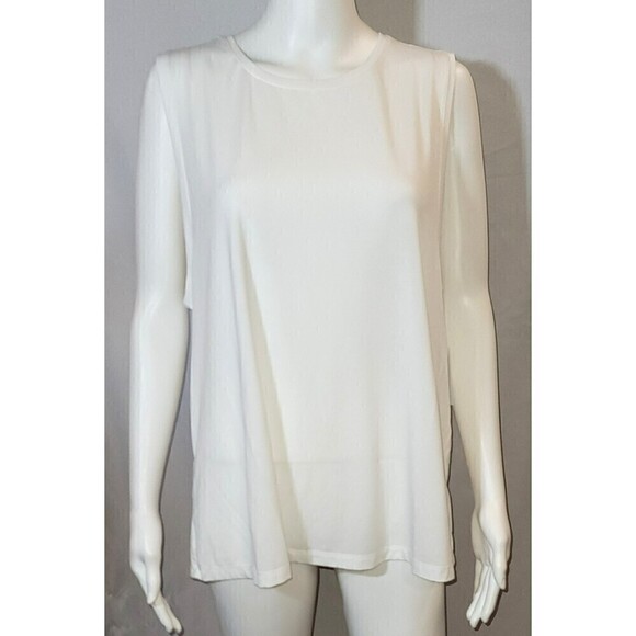 NWT - ZELLA Women’s Performance White Sleeveless Tee - Size L - Picture 1 of 9